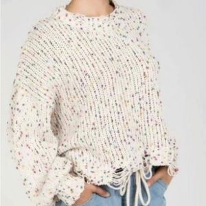 Bird & Vine Black Label Confetti Knit Sweater Pullover
